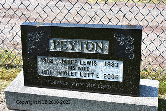 Jabez Lewis & Violet Lottie Peyton