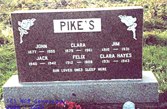 John, Jack, Clara, Felix, and Jim Pike, and Clara Hayes