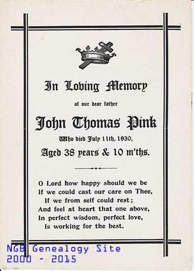 JOHN THOMAS PINK