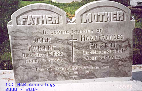 John & Mary Frances Pinsent