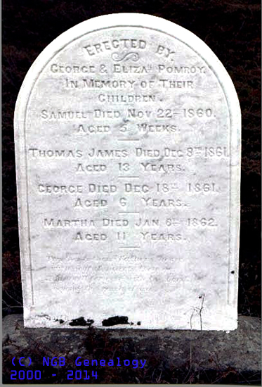 Samuel, Thomas, George and Martha Pomroy