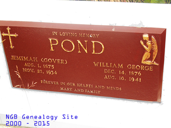 Jeremiah & William George Pond