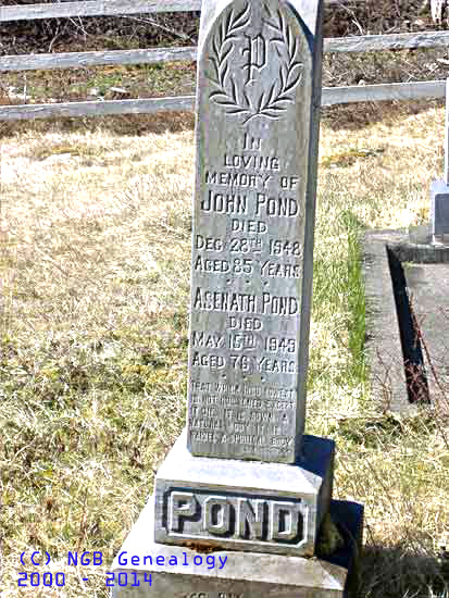 John and Asenath Pond