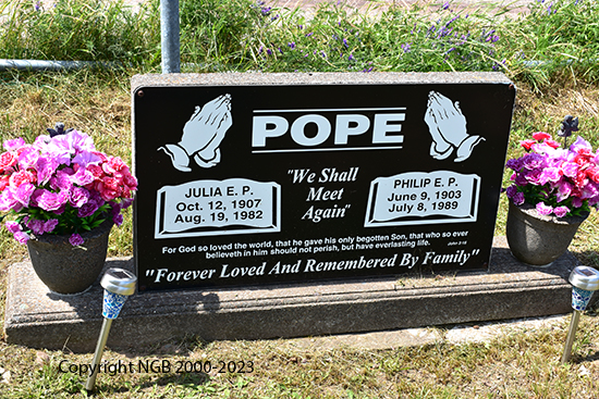 Philip E. P. & Julia E. P. Pope