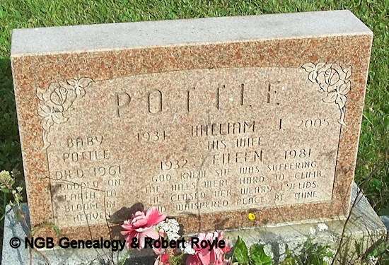 William J., Eileen and Baby Pottle