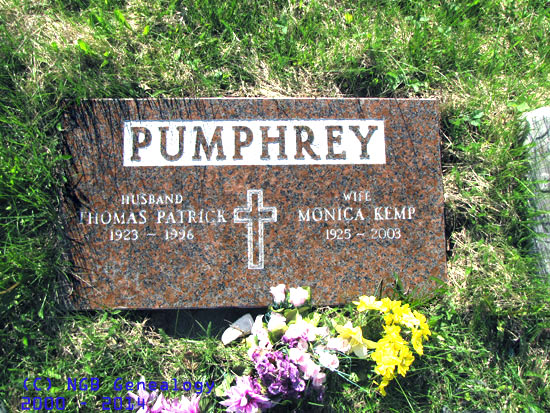 Thomas Patrick and Monica Kemp Pumphrey