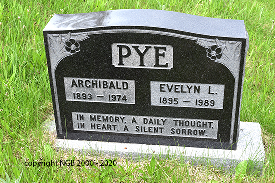Archibald & Evelyn L. Pye