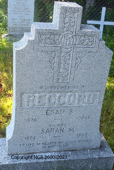 Esau S. & Sarah M. Reccord