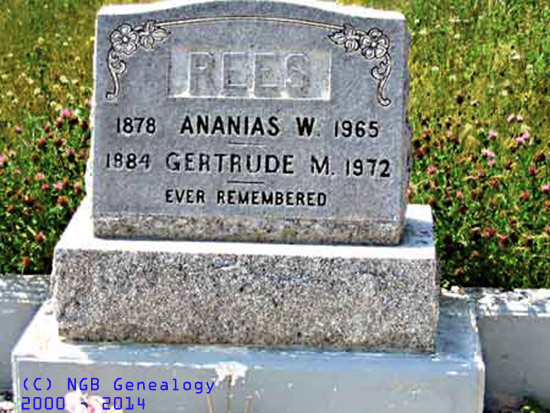 Ananias and Gertrude REES
