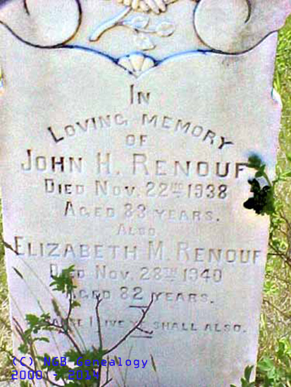 John and Elizabeth RENOUF