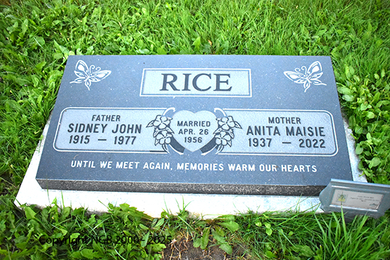 Sidney John & Anita Maisie Rice
