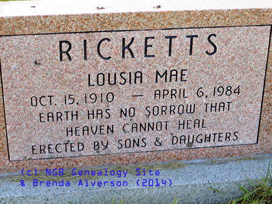 Louisa Mae Ricketts