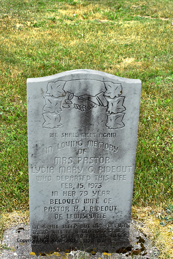 Mrs. Pastor G. Rideout