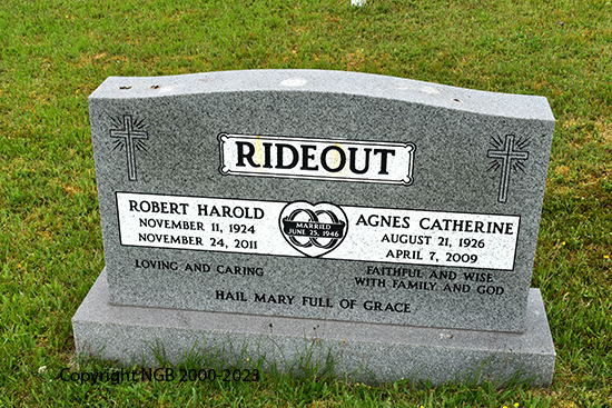 Robert Harold & Agnes Catherine Rideout