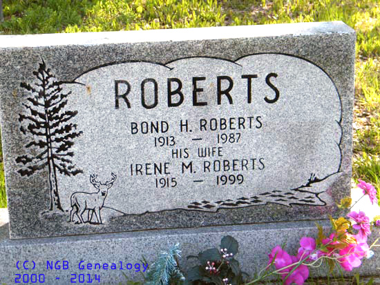 Bond and Irene Roberts