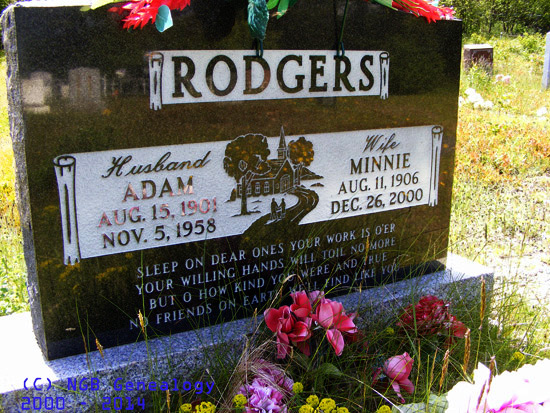 Adam and Minnie Rodgers