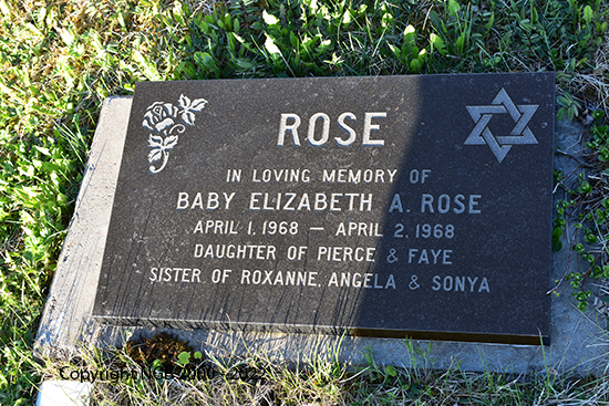 Baby Elizabeth A. Rose