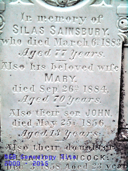 Silas, Mary, John & Eleanor Sainsbury