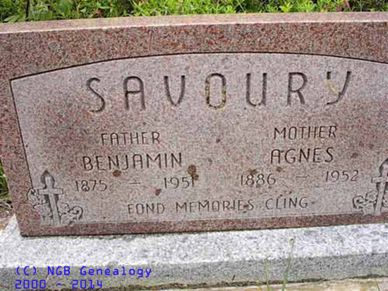 Benjamin & Agnes Savoury