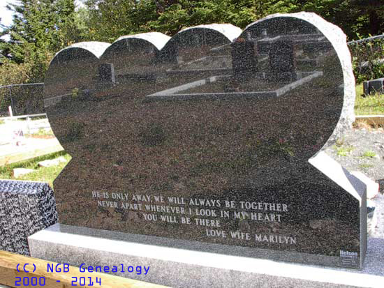 Reverse Side of Headstone for Charlie Savoury