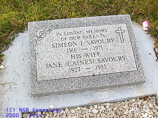 Simeon J &Jane Savoury