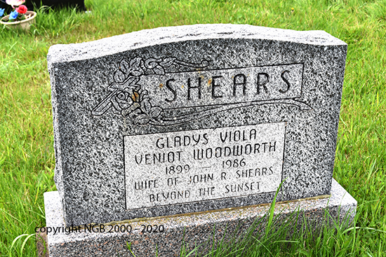 Gladys Viola Veniot Woodworth Shears