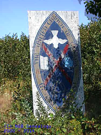 Sign at Entrance to Cemetery