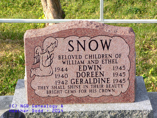 Edwin, Doreen and Geraldine Snow