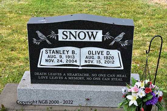 Stanley B. & Olive D. Snow