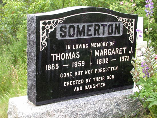 Thomas and Margaret J. Somerton