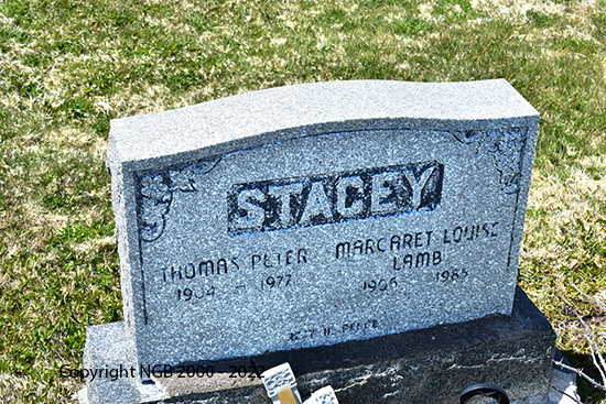 Thomas Peter & Margaret Louise Stacey