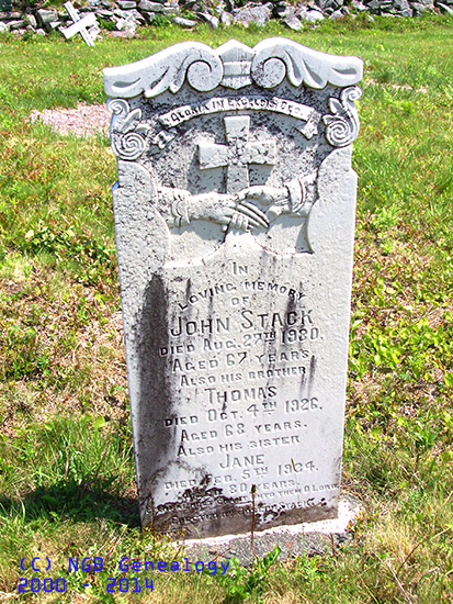 John, Thomas & Jane Stack