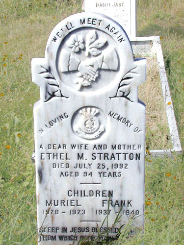 Ethel  M. Stratton and their two children - Nuriel and Frank