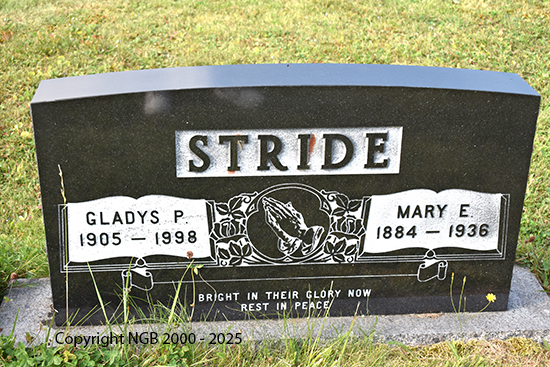 Gladys P. & Mary E. Stride