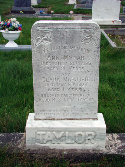 Ann Myra and Clara Marjorie Taylor