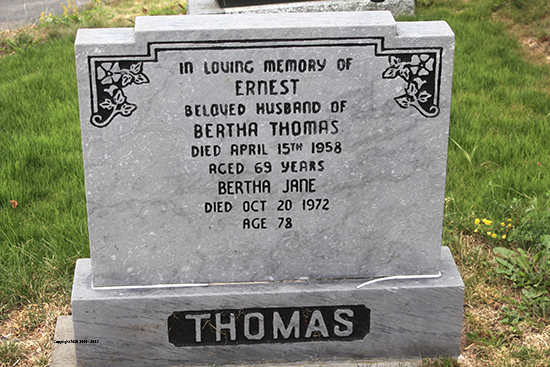 Ernest & Bertha Jane Thomas