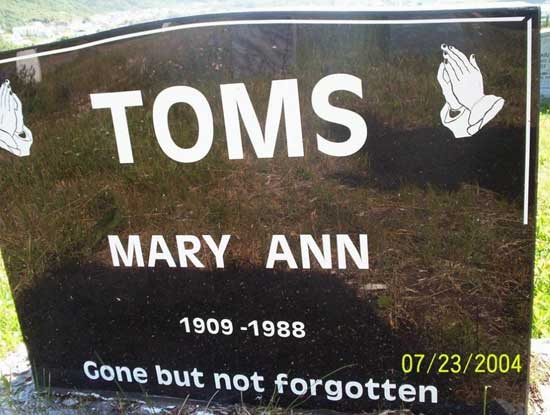 MARY ANN TOMS