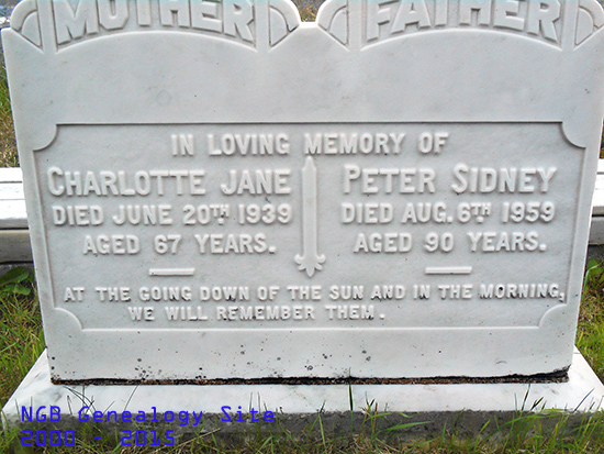 Charlotte Jane & Peter Sidney Unknown