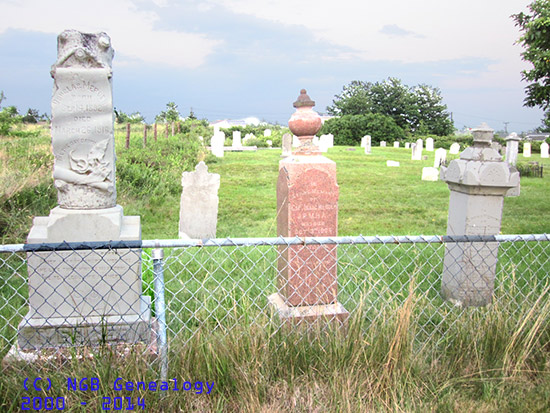 View of cemetery