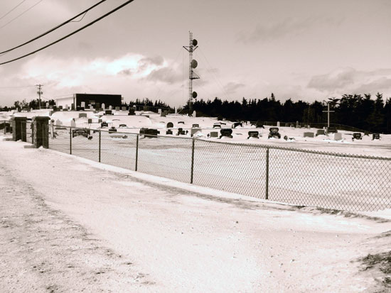 WINTER VIEW OF CEMETERY 