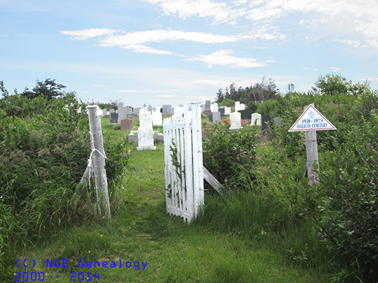 View of cemetery gate