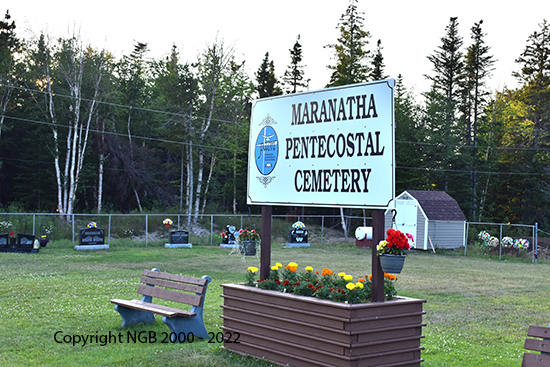 View of Cemetery Sign