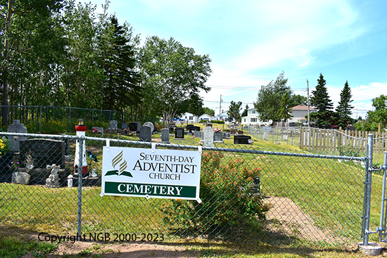 View of Cemetery Sign