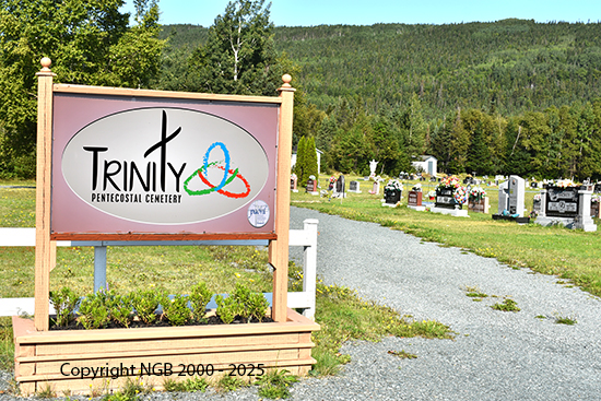 View of Cemetery Sign