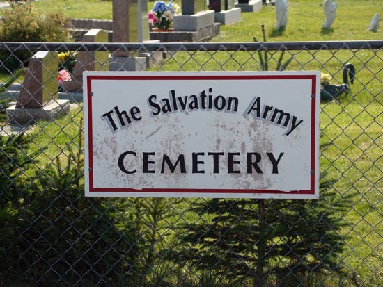 View of Cemetery Sign