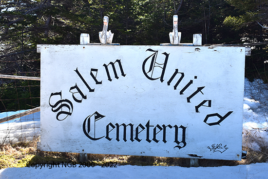 View of Cemetery Sign