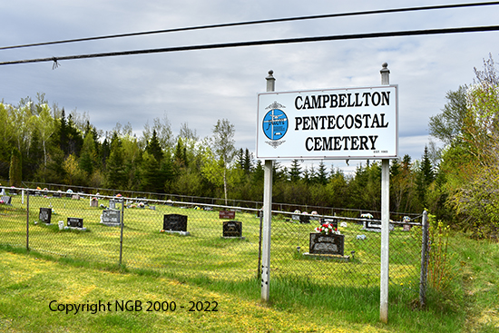 View of Cemetery Sign