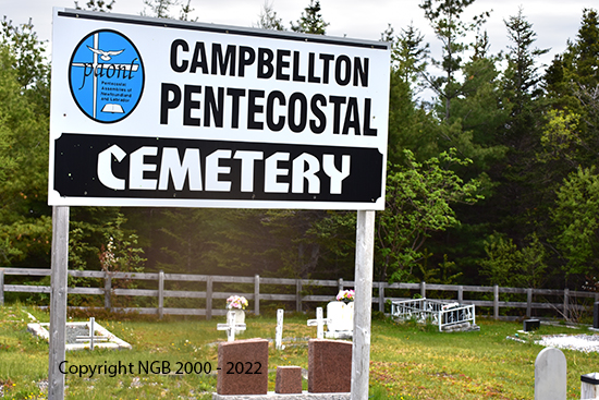 View of Cemetery Sign
