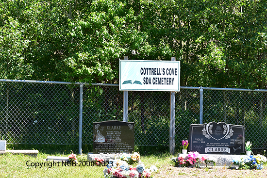 View of Cemetery Sign