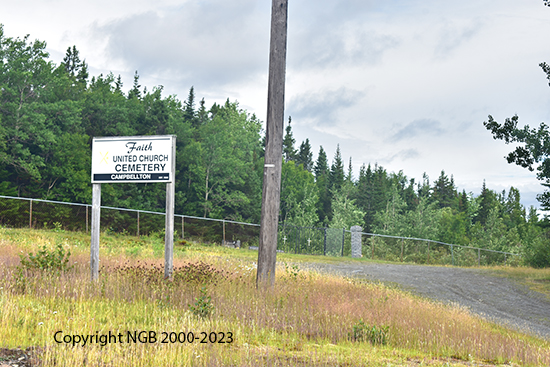 View of Cemetery Sign